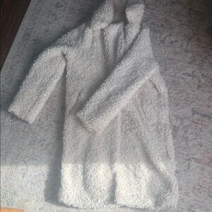 Abercrombie & Fitch Cream Shaggy Peacoat